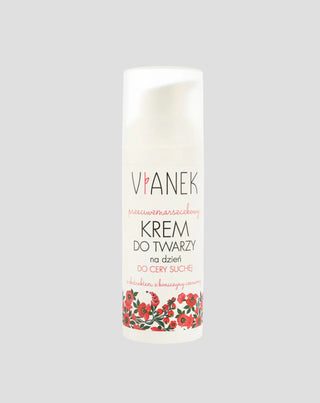 Crema facial de día antiarrugas para pieles secas con trébol rojo Vianek - 1