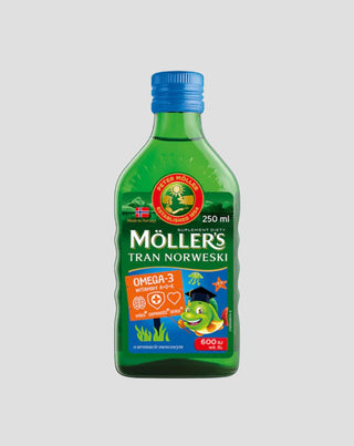 Aceite de hígado de bacalao noruego con sabor a fruta de Moller con 600 UI de vitamina D3 - 1
