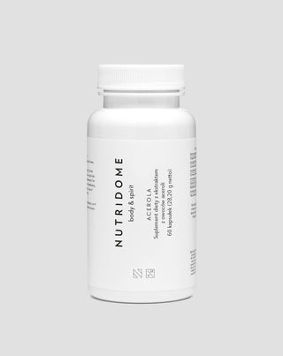 Acerola tabletki z naturalnym ekstraktem z owoców aceroli Nutridome 60 kapsułek