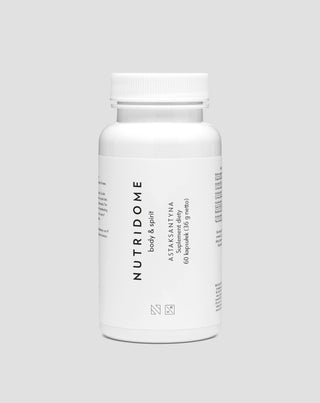 Astaksantyna ekstrakt z alg Haematococcus pluvialis na cholesterol i stany zapalne Nutridome 60 szt_1