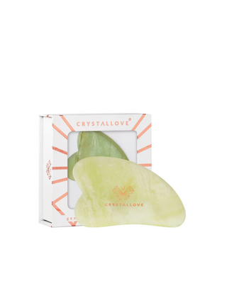 Tabla de masaje facial gua sha de jade piedra de la juventud Crystallove - 1