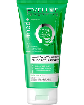 Gel limpiador facial hidratante y calmante con aloe vera 3 en 1 Eveline
