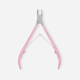 Cortacutículas profesionales de 5 mm con mango de belleza rosa satinado - 1