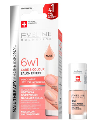Acondicionador de color concentrado para uñas 6 en 1, Nude Eveline