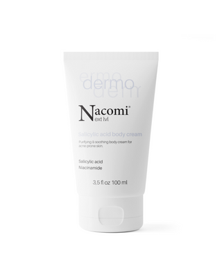Crema corporal limpiadora calmante con ácido salicílico y niacinamida Nacomi Next Level Dermo