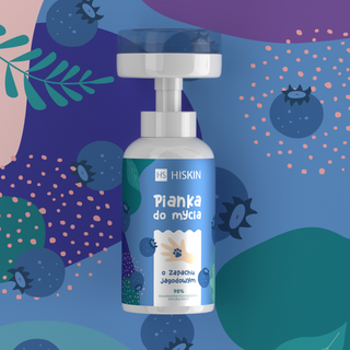 Espuma limpiadora para manos y cuerpo con perfume de frambuesa para niños HiSkin
