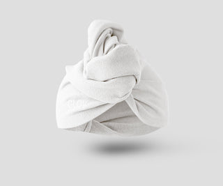 Turbante blanco para el cabello reduce el tiempo de secado para todo tipo de cabello Hair Wrap Glov - 1