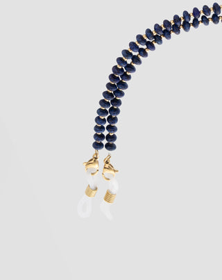 Cadena para gafas chapada en oro con lapislázuli Mys_4 - 4