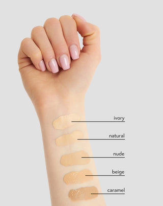 Base de maquillaje ligera, de alta cobertura, efecto mate, duración 12h, para pieles claras 02 Natural Nutridome - 3