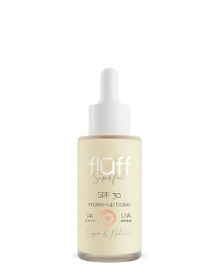 Leche facial prebase de maquillaje con filtro solar SPF 30 y ácido hialurónico Fluff