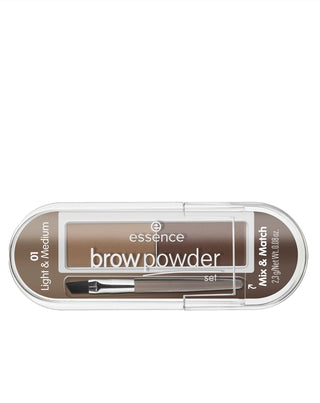 Juego de brochas y polvos para cejas 01 brow powder set Essence