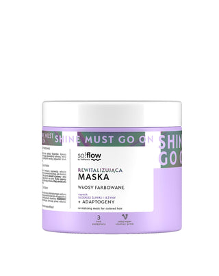 Mascarilla revitalizante para cabellos teñidos con extractos de mora y ciruela so!flow