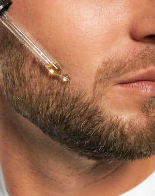 Aceite para la barba con aceite de argán y vitamina E para suavizar y acondicionar el vello facial Monolit