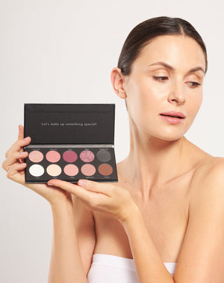 Paleta de 10 sombras de ojos de larga duración en tonos clásicos Basic Eyeshadow Palette Nutridome