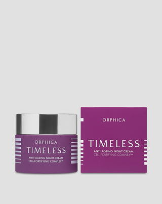 Crema facial de noche hidratante y antiarrugas con centella asiática Timeless Orphica