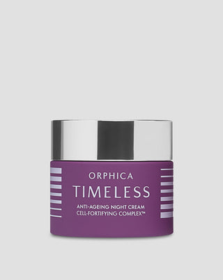 Crema facial de noche hidratante y antiarrugas con centella asiática Timeless Orphica