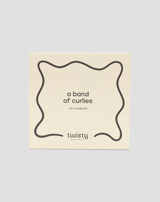 Diadema de seda 100% natural roja Twisty - 4