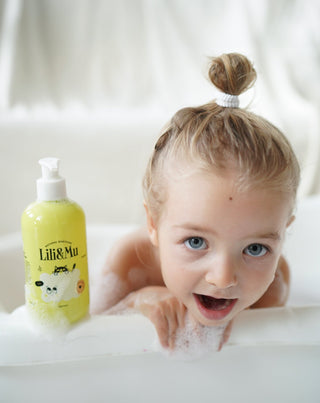 Gel de baño hidratante natural para niños con extracto de aloe vera Lili&Mu