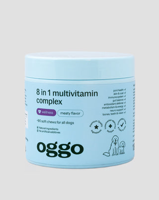 8 en 1 complejo multivitamínico complementario para la salud y la energía de tu mascota Oggo 180 g - 1