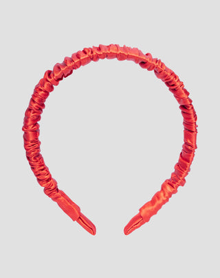 Diadema de seda 100% natural roja Twisty - 1