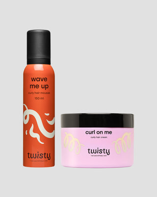 Set espuma + crema para rizos para definir y estilizar el cabello rizado y ondulado Twisty - 1