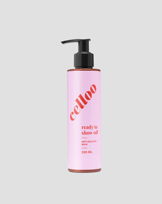 Loción corporal anticelulítica con aguacate, jengibre y cafeína Ready to show off Celloo