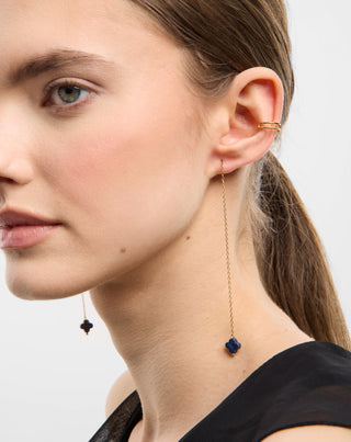 Pendientes chapados en oro con piedras naturales lapislázuli conjunto Mys - 2