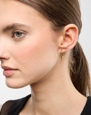 Pendientes chapados en oro con piedras naturales lapislázuli conjunto Mys - 3