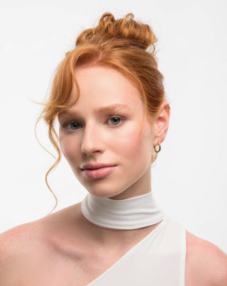 Juego de pendientes chapados en oro con jade rosa en acero inoxidable Mys_2 - 4