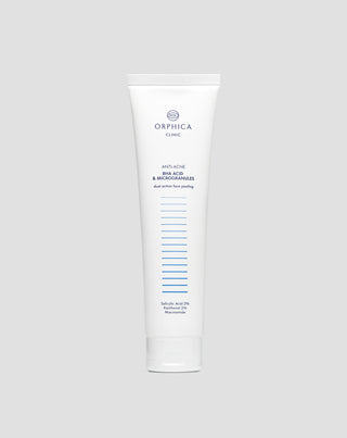 Exfoliante facial para pieles con tendencia acneica con niacinamida, pantenol, BHA y microgránulos Anti-Acne Orphica Clinic - 1