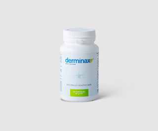 Cápsulas para eliminar el acné, los granos e imperfecciones con zinc, vitamina C, E y B2 Derminax