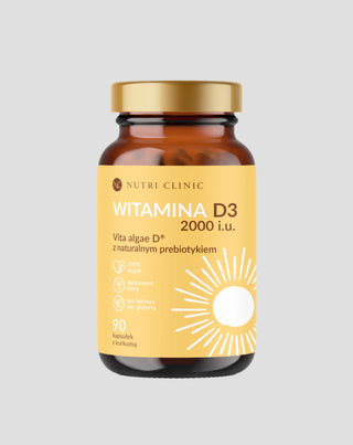 Vitamina D3 natural de algas con prebiótico natural y cúrcuma Nutri Clinic 90 cápsulas - 1