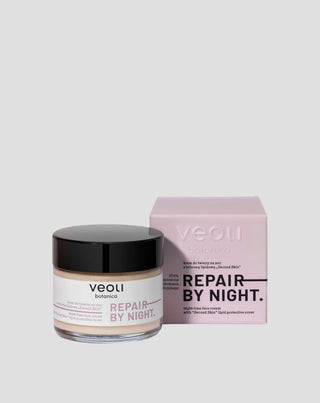 Crema facial de noche con protección de la barrera lipídica Second skin Repair by night Veoli Botanica - 1