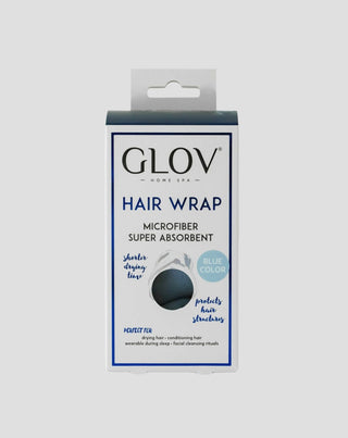 Turbante azul para el cabello reduce el tiempo de secado para todo tipo de cabellos Hair Wrap Glov - 2