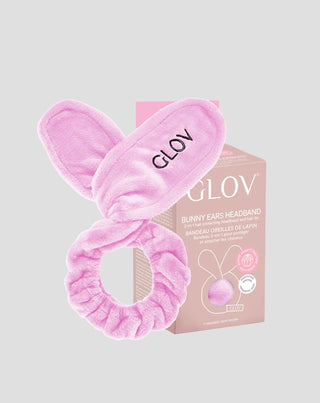 Diadema en forma de orejas de conejo para facilitar el cuidado de la piel Bunny Ears Pink Glov - 3