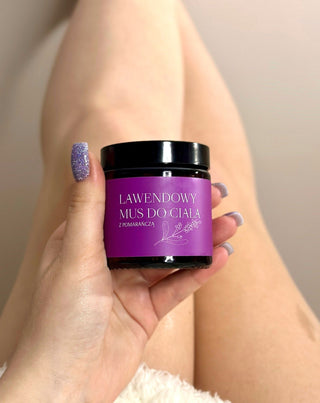 Mousse corporal de lavanda para pieles irritadas y secas con aceite de lavanda Mglife