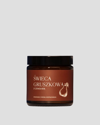 Vela de cera de colza natural Mglife con aroma a pera con chocolate - 1