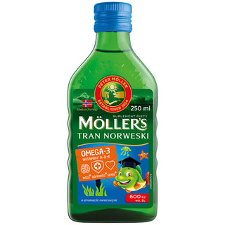 Aceite de hígado de bacalao noruego con sabor a fruta de Moller con 600 UI de vitamina D3 - 1
