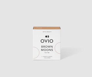 Lentillas mensuales de color marrón-miel sin graduar Brown Moons nº 1 Ovio