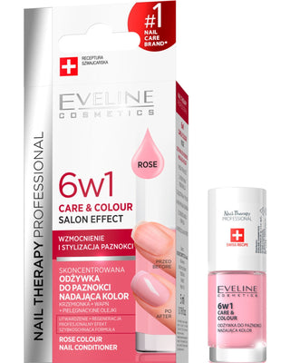 Acondicionador de color concentrado para uñas 6 en 1, Rose Eveline