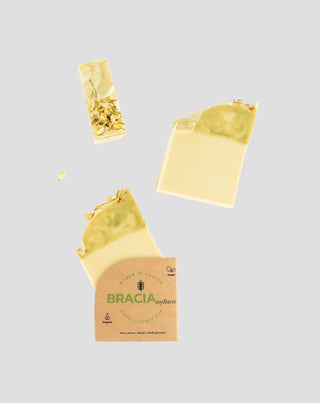 Jabón en pastilla con jazmín y acacia para arrugas y acné Noche cálida de verano Bracia Mydlarze_2 - 2