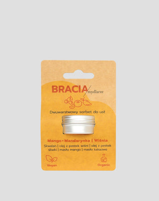 Sorbete frutal para labios secos y agrietados cereza mango y mandarina Bracia Mydlarze_5 - 5