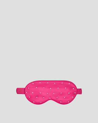 Antifaz para dormir de seda decorado con cristales – hot pink Crystallove_3
