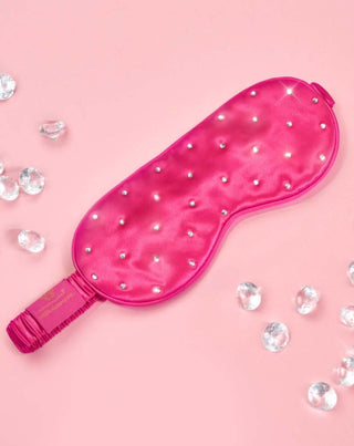 Antifaz para dormir de seda decorado con cristales – hot pink Crystallove