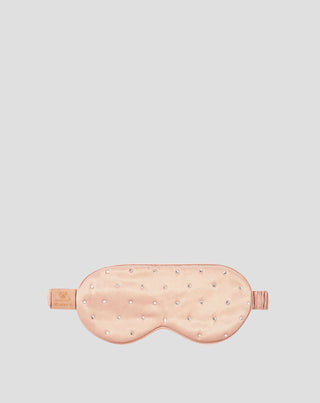 Antifaz para dormir de seda decorado con cristales – rose gold Crystallove_3