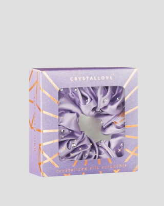 Goma para el cabello de seda con cristales – lilac Crystallove_4