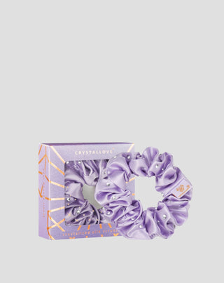 Goma para el cabello de seda con cristales – lilac Crystallove