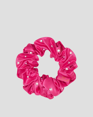 Goma para el cabello de seda con cristales –hot pink Crystallove_3