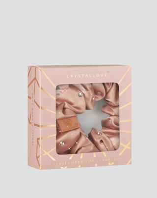 Goma para el cabello de seda con cristales – rose gold Crystallove_4 - 4