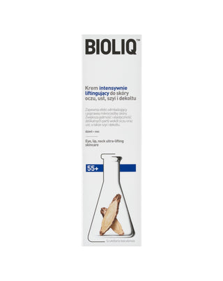 Crema lifting intensiva para el contorno de ojos, labios, cuello y escote 55+ Bioliq